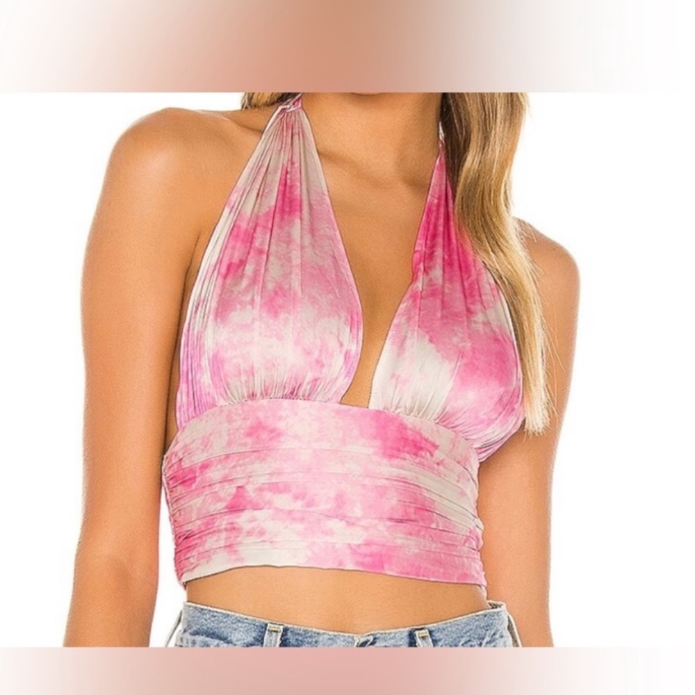 Pink tie dye Revolve top
